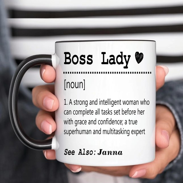 Taza Definición Personalizada de Jefa Señora (Subido por el creador)