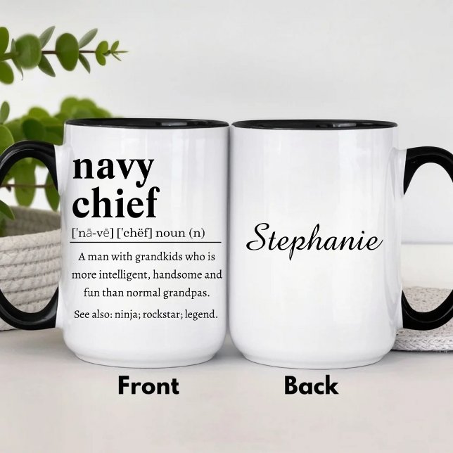 Taza Definición Personalizada de Jefe de la Armada (Subido por el creador)