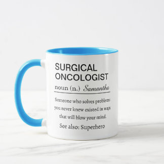 Taza Definición personalizada de oncólogo quirúrgico