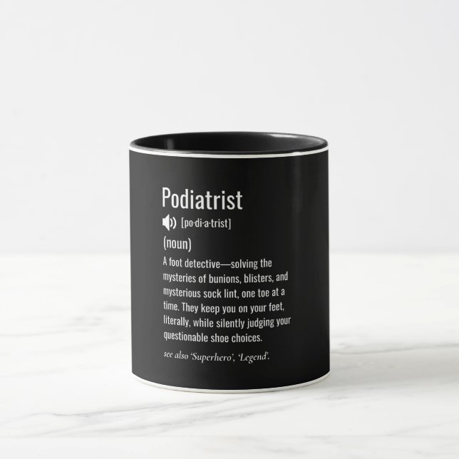 Taza Definición podiatrista (Centro)