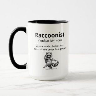 Taza Definición racista, raccoon lover, raccoon noun