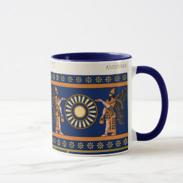 Taza Deidad asiria llamada Apkallu o Genio Alado