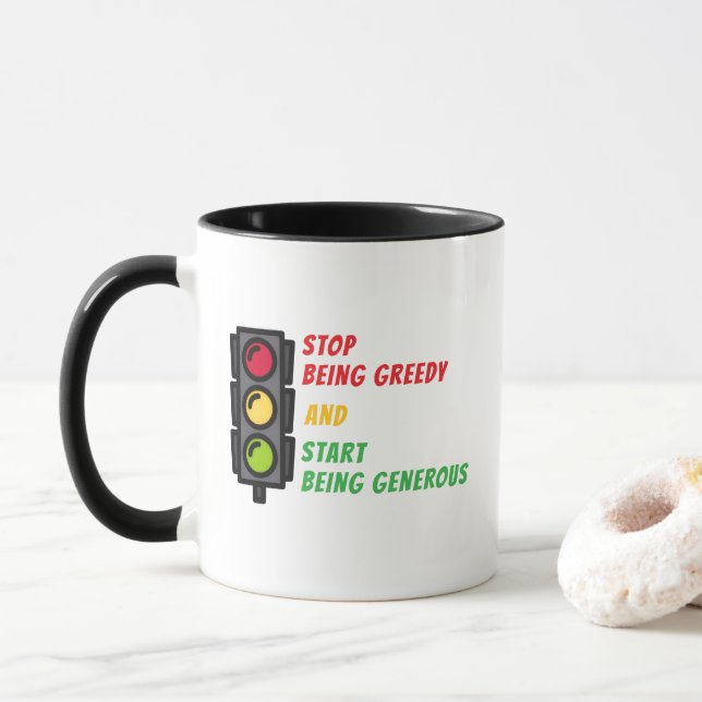 Taza "Deja de Ser Codicioso" (Con donut)