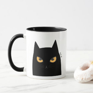Taza Déjame en Paz Antes de Tomar Café Gato Enojado Abu