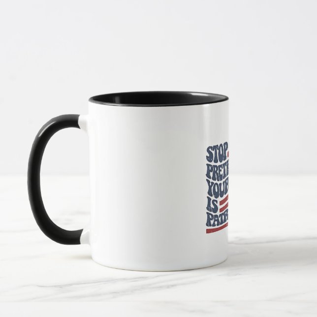 Taza Dejar de pretender tu racismo es patriotismo (Izquierda)