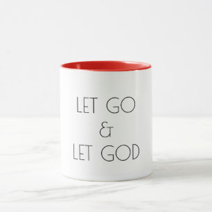 Taza Dejar ir y dejar que Dios tenga motivación inspira