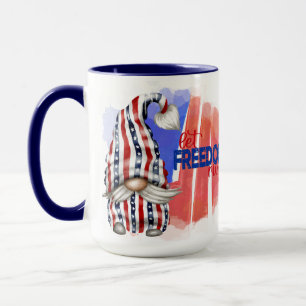 Taza Dejar que el anillo de la libertad gire a Gnome Mu