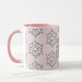 Taza Dejar que la nieve rosa de la mezcla blanca de col