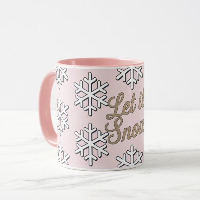 Taza Dejar que la nieve rosa de la mezcla blanca de col (Anverso izquierdo)