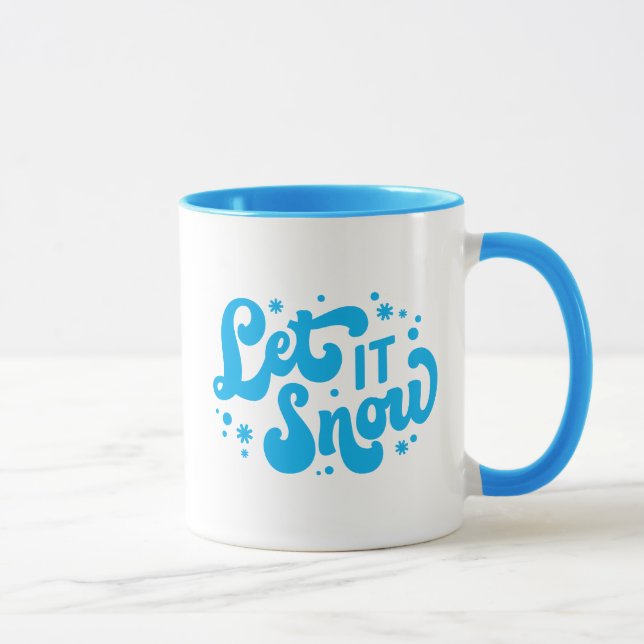 Taza Dejar que nieve diseño invernal (Derecha)