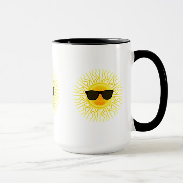 Taza Dejemos que el sol brille en barro (Derecha)