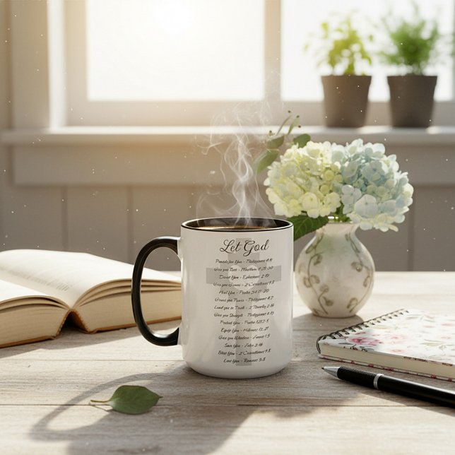 Taza Dejemos que la escritura de Dios sea inspiración (Subido por el creador)