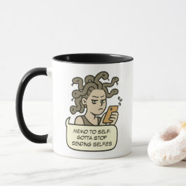 Taza Dejen de mandar selfies, graciosa mitología griega