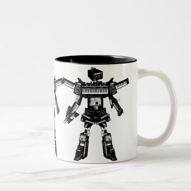 Taza del 2-Tono 15oz de TheArm^^ "SynthBot" (Derecha)