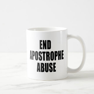 Taza del abuso del apóstrofe