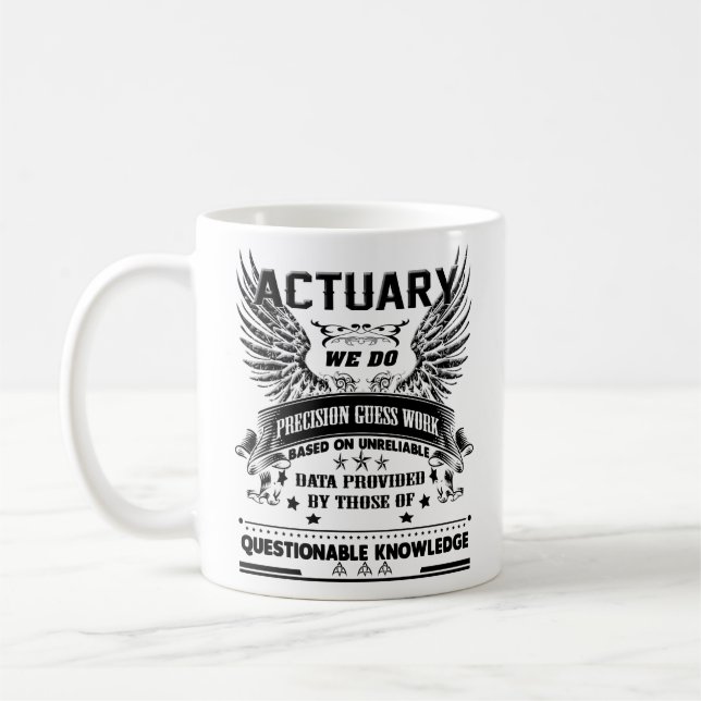 Taza del actuario, taza de café del actuario, (Izquierda)