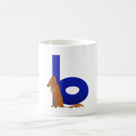 Taza del alfabeto B del perro
