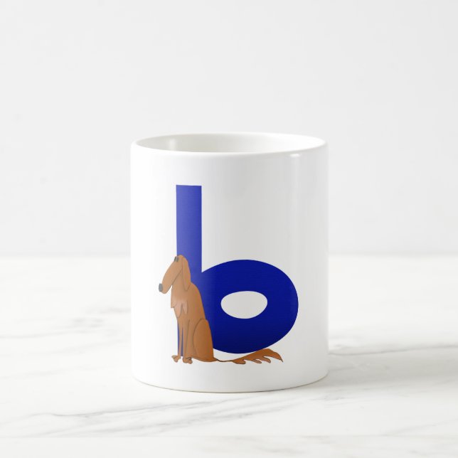 Taza del alfabeto B del perro (Centro)