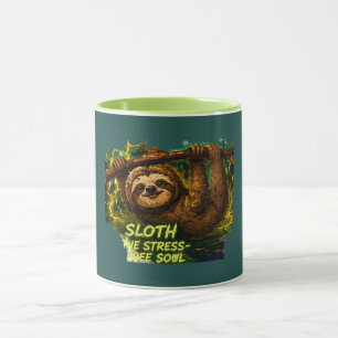 Taza del Alma Sin Estrés de Perezoso