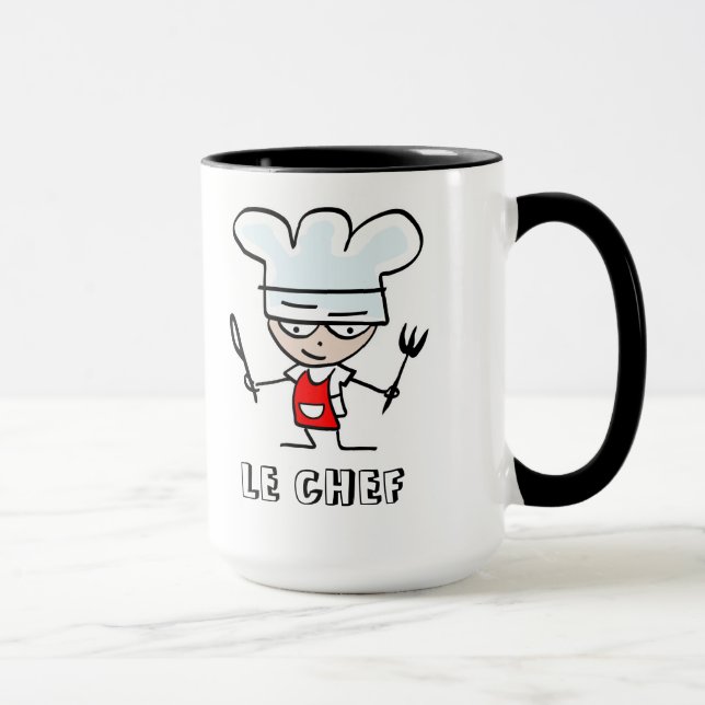Taza del amante de la comida con el dibujo animado (Derecha)