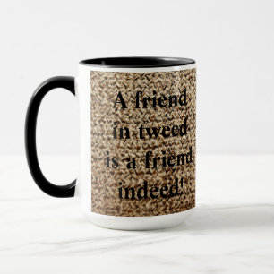 Taza del amigo del tweed de la harina de avena