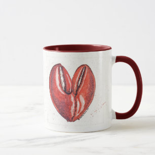 Taza del amor de la langosta