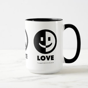 Taza del amor de la paz del amor