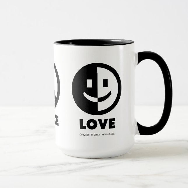 Taza del amor de la paz del amor (Derecha)