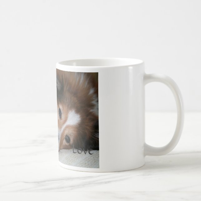 Taza del amor de Sheltie (Derecha)