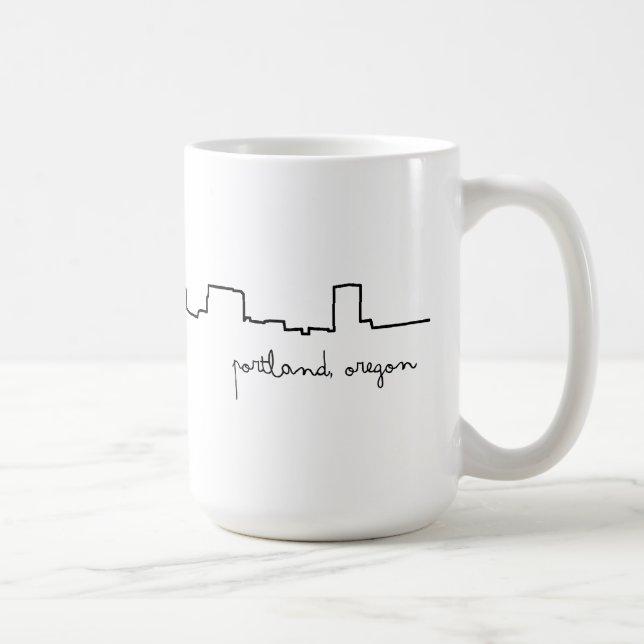 Taza del amor del paisaje urbano de Portland, (Derecha)