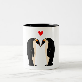 Taza del amor del pingüino