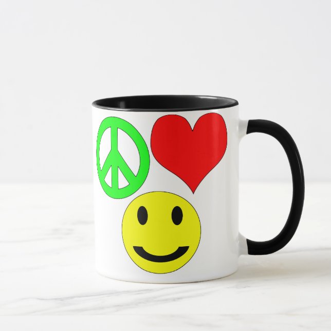 taza del amor y de la felicidad de la paz (Derecha)