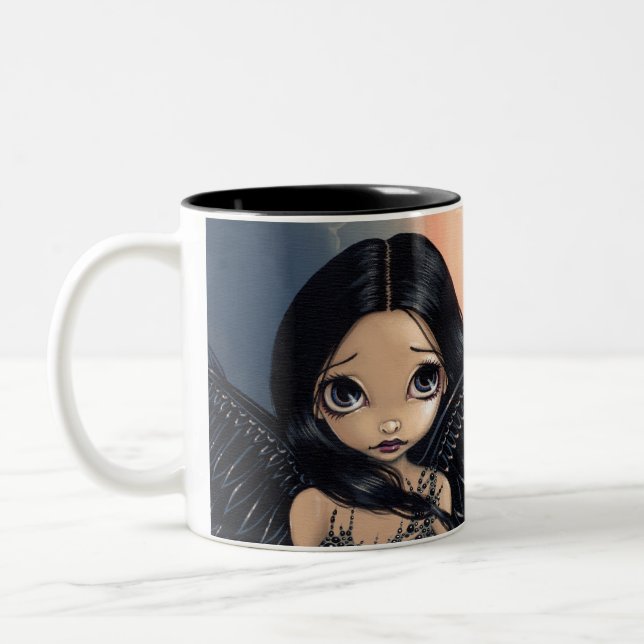 Taza "del ángel con alas negro" (Izquierda)