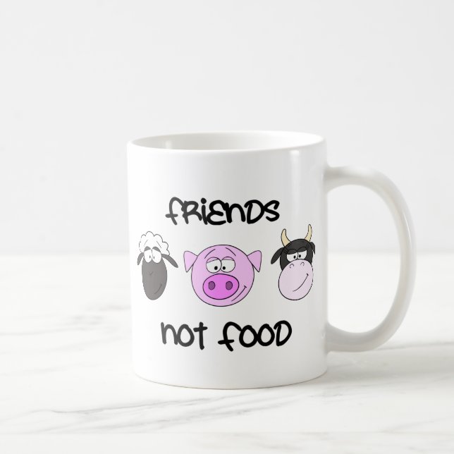 Taza del animal de la comida de los amigos no (Derecha)