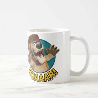 Taza del animal del león del dibujo animado