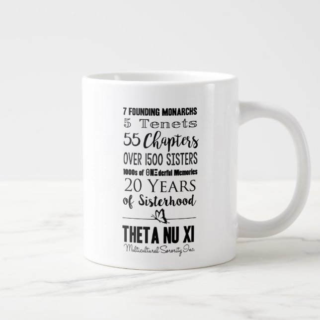 Taza del aniversario de NU XI de la theta vigésima (Derecha)