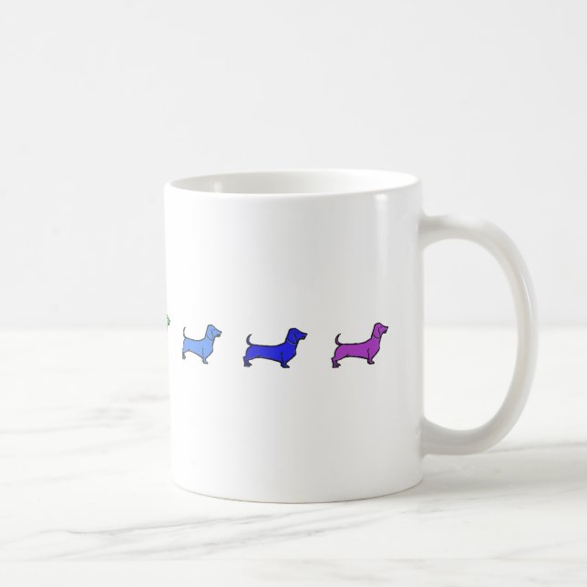 Taza del arco iris de Daschund (Derecha)