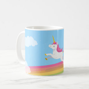 Taza del arco iris del unicornio