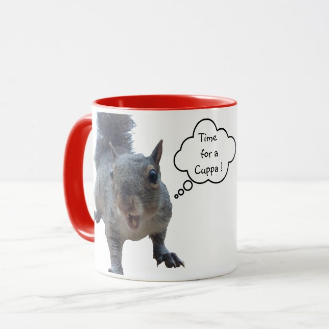 Taza del Ardilla Traviesa Roja (Anverso izquierdo)