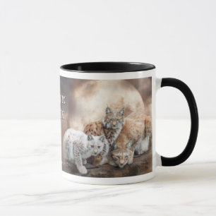 Taza del arte de la luna del lince