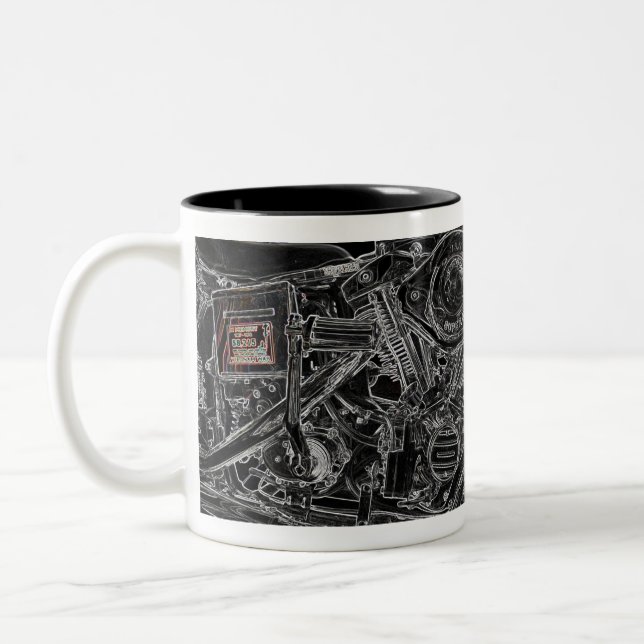 Taza del arte de la motocicleta de Shovelhead (Izquierda)