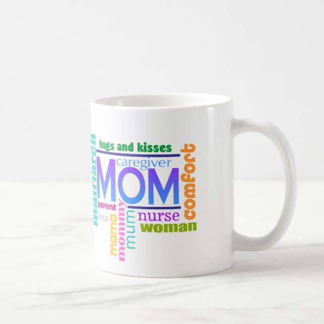 Taza del arte de la palabra de la mamá (Derecha)