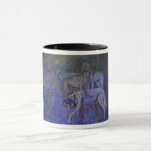 Taza del arte de los lobos