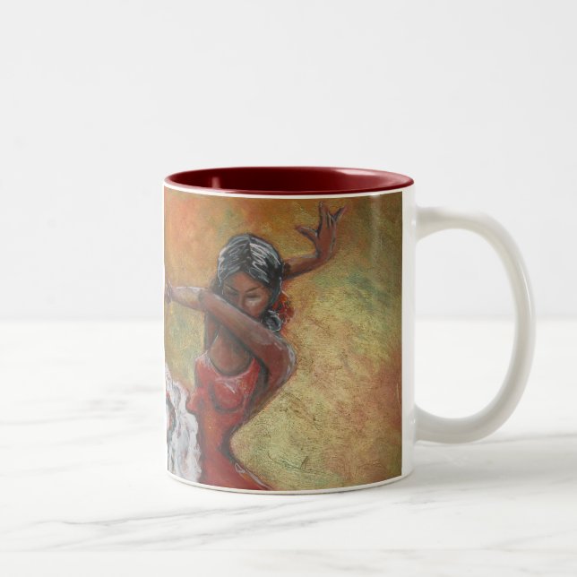 Taza del arte del bailarín del flamenco (Derecha)