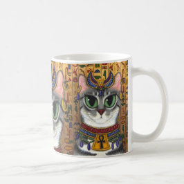 Taza del arte del gato egipcio de Bastet de la