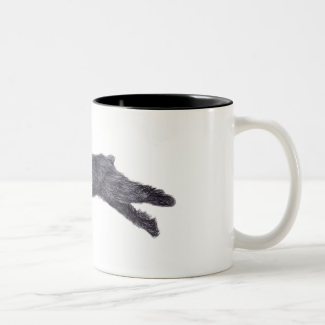 Taza del arte del perro del DES Flandres de (Derecha)