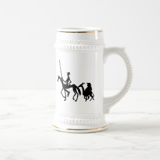 Taza del arte gráfico del Don Quijote y de Sancho