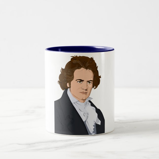 taza del arte pop del beethoven (Centro)