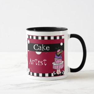 Taza del artista de la torta
