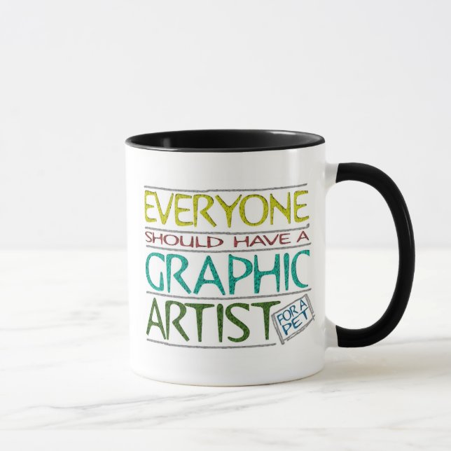 Taza del artista gráfico del mascota (Derecha)
